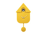Karlsson Modern Cuckoo Clock in Bright Yellow, Nordic wall clock with birdsong