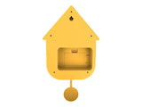Karlsson Modern Cuckoo Clock in Bright Yellow, Nordic wall clock with birdsong
