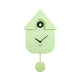 Karlsson Modern Cuckoo Clock in Soft Green, Nordic wall clock with birdsong