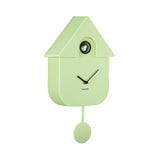 Karlsson Modern Cuckoo Clock in Soft Green, Nordic wall clock with birdsong