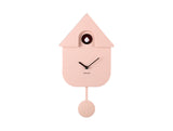 Karlsson Modern Cuckoo Clock in Soft Pink, Nordic wall clock with birdsong