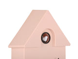 Karlsson Modern Cuckoo Clock in Soft Pink, Nordic wall clock with birdsong