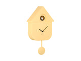 Karlsson Modern Cuckoo Clock in Soft Yellow, Nordic wall clock with birdsong