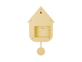 Karlsson Modern Cuckoo Clock in Soft Yellow, Nordic wall clock with birdsong
