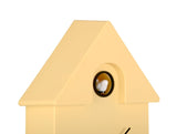 Karlsson Modern Cuckoo Clock in Soft Yellow, Nordic wall clock with birdsong