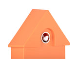 Karlsson Modern Cuckoo Clock in Bright Orange, Nordic wall clock with birdsong
