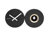 Karlsson Duo Cuckoo Clock in Matte Black, modern birdsong wall clock