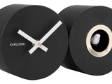Karlsson Duo Cuckoo Clock in Matte Black, modern birdsong wall clock