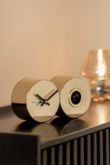 Karlsson Duo Cuckoo Clock in Gold, modern birdsong wall clock