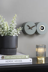 Karlsson Duo Cuckoo Clock in Matte Green, modern birdsong wall clock