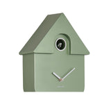 Karlsson Modern Cuckoo Clock in Metallic Jungle Green, Nordic wall clock with birdsong