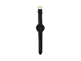 Karlsson Minimal men's watch in black with black case and black leather strap