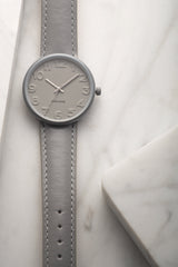 Karlsson Ms Grey womens watch with stainless steel case and grey leather strap
