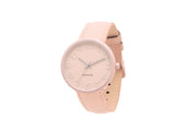 Karlsson Ms Pink watch with pink leather strap and stainless steel case