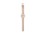 Karlsson Ms Pink watch with pink leather strap and stainless steel case