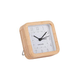 Karlsson Neat Square bamboo alarm clock in white, 9cm