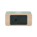 Side view of the jungle green Block LED alarm clock