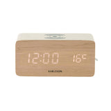 Side view of the white Block LED alarm clock