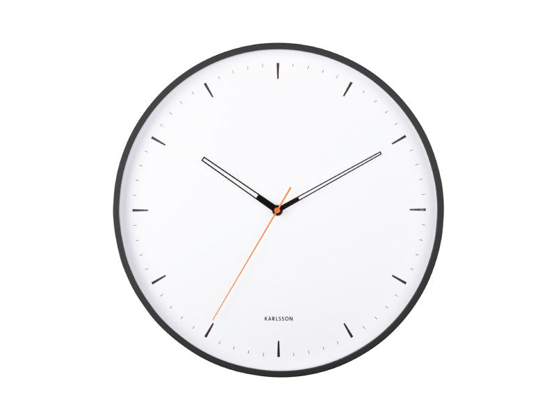 Calm Wall Clock by Karlsson in black, angled view
