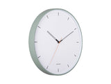Karlsson Calm Wall Clock in Grayed Jade, minimalist silent wall clock