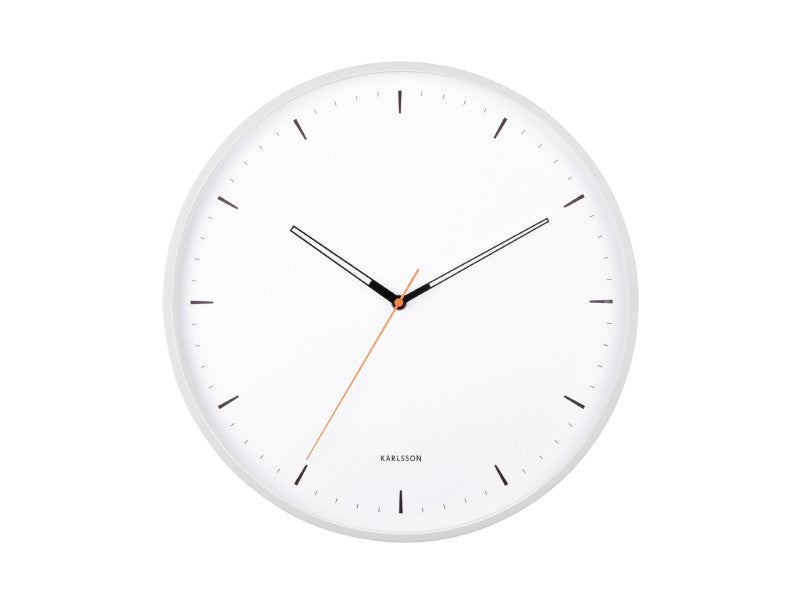 Calm Wall Clock by Karlsson in white on a white background