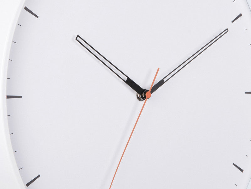 Calm Wall Clock by Karlsson in white, close detail of the face