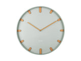 Karlsson Grace wall clock in grayed jade with wood accented hands, 40cm