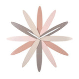 Karlsson Bloom wall clock in pink with sculptural iron petals, 45cm