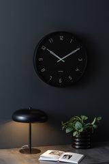 Stark Wall Clock Black 40cm by Karlsson | Silent Sweep Movement