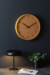 Karlsson Stark Wall Clock in Honey Yellow, 40cm silent sweep wall clock