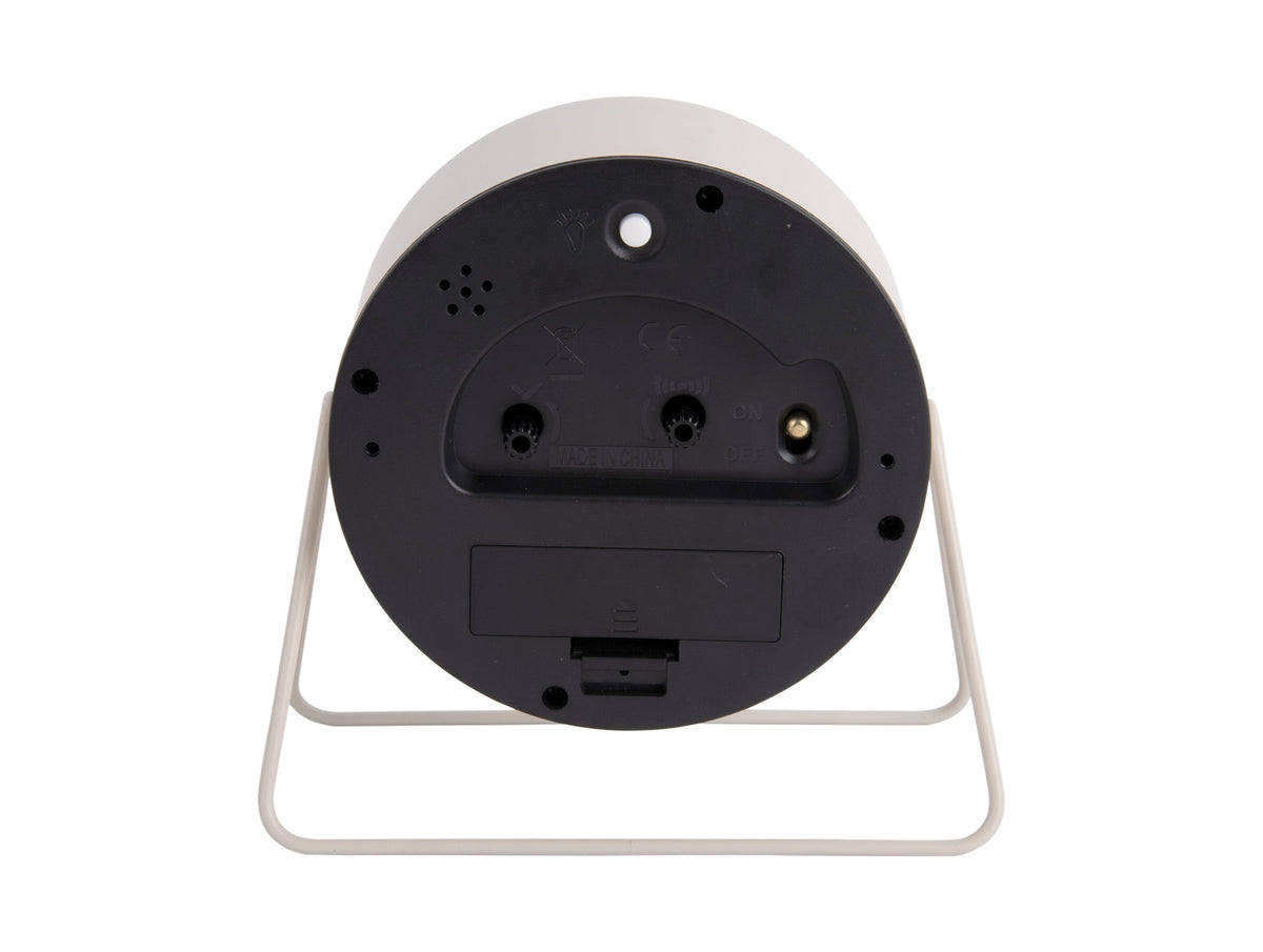 Karlsson Stark Alarm Clock in warm grey, alternate angle