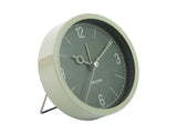 Karlsson Monocle alarm clock in jungle green aluminium, 9.2cm