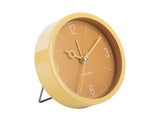 Karlsson Monocle alarm clock in ochre yellow aluminium, 9.2cm