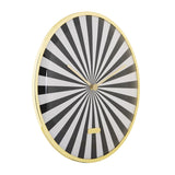 Detail of the black and white radial swirl dial