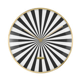 Karlsson Candy Swirl wall clock in black and white under domed glass, 40.5cm