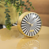 Karlsson Candy Swirl Alarm Clock in Black, 12.5cm