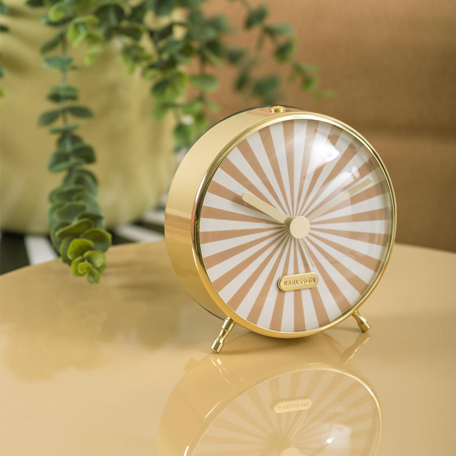 Karlsson Candy Swirl Alarm Clock, close detail of the swirl dial