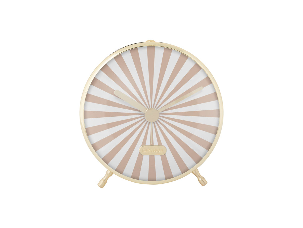 Karlsson Candy Swirl Alarm Clock, front view showing the domed glass cover