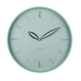 Misty blue Petals wall clock shown front on