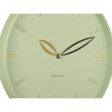 Grayed jade Petals wall clock styled on a wall
