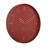 Karlsson Petals wall clock in red ochre with petal shaped hands, 40cm