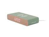 Jungle green Retro Flat LED alarm clock viewed from above