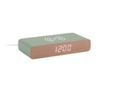 Karlsson Retro Flat LED alarm clock in jungle green