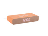 Karlsson Retro Flat LED alarm clock in bright orange