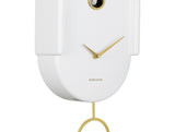 White Tweet clock with the cuckoo bird window open