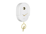 Karlsson Tweet pendulum cuckoo wall clock in white with gold bird