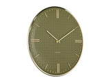 Detail of the luxury green Riqueza clock textured dial