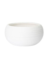White terracotta bowl and planter, 15.5 x 30cm