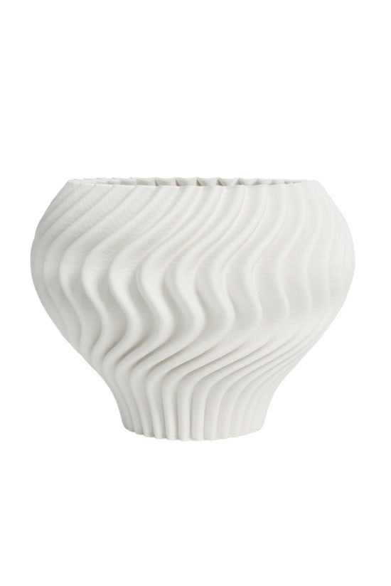 Liam 3D Printed Ceramic Bowl – Sculptural Decorative Vessel in Black or White (29cm)