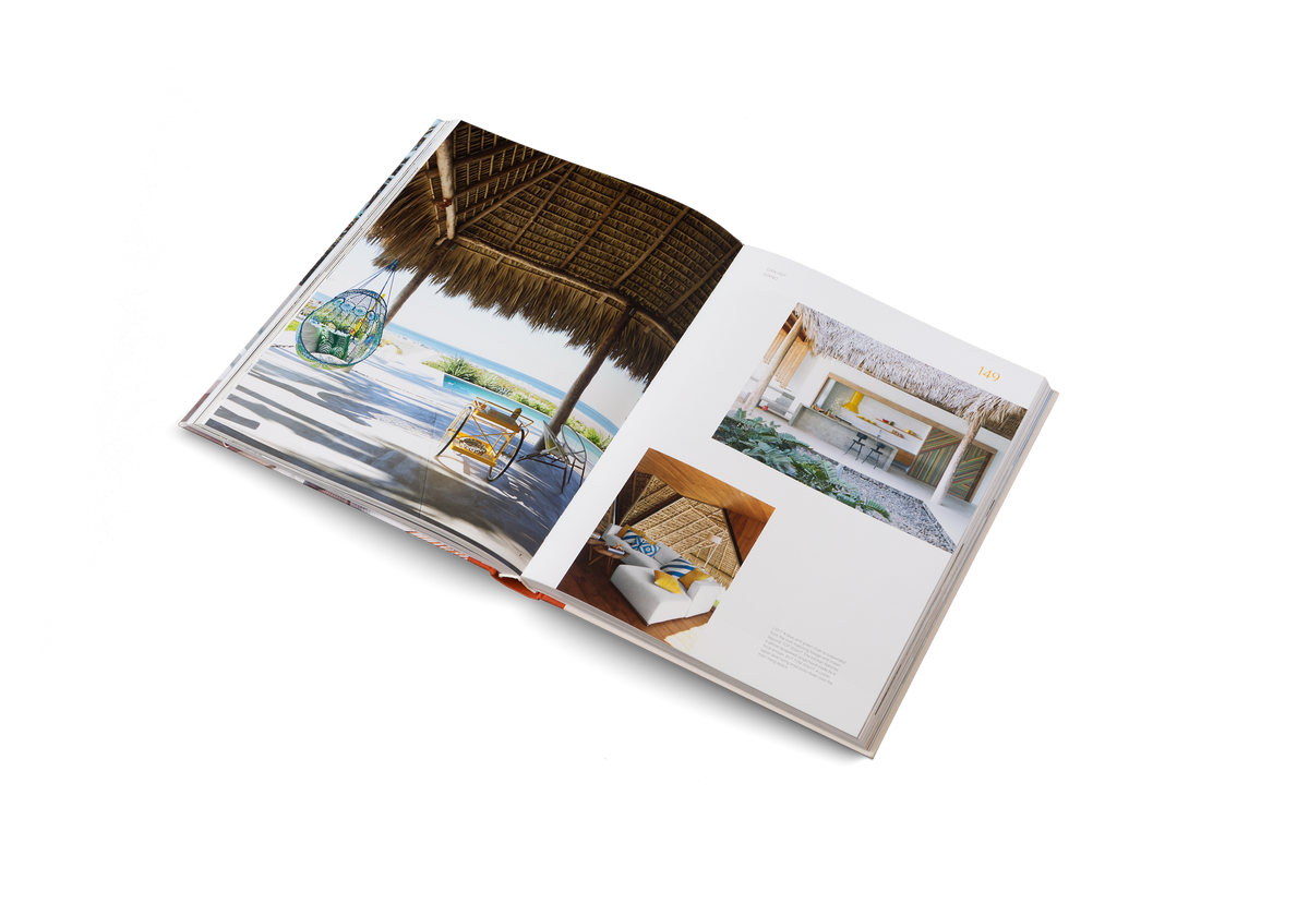 Life's a Beach page spread showing a beach house interior